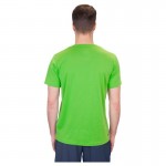 Camiseta Bidi Badu Crew Avesso V-Neck Verde Neon Azul Oscuro