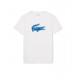 Lacoste Sport Respiravel Branco T-Shirt Azul