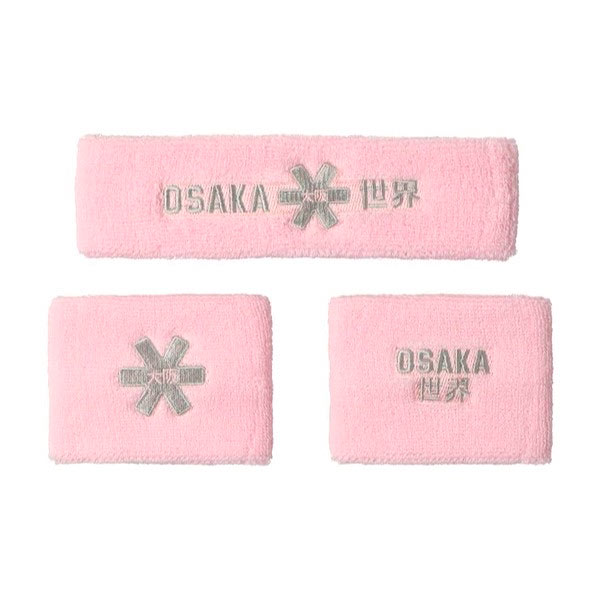 Osaka Wristbands Set 2.0 Rosa Cinza 2 Unidades