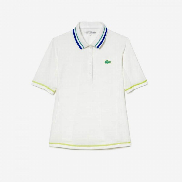Polo Lacoste Ultra Dry Mulheres Brancas