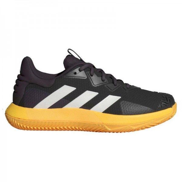 Adidas Solematch Control Clay Preto Prata Laranja Shoes
