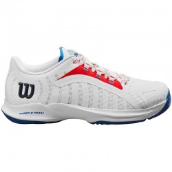 Wilson Hurakn Pro Branco Vermelho Azul Sapatos Femininos
